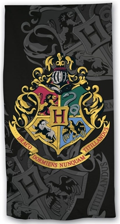 Badhandduk - Harry Potter - Svart Logo - 70x140 cm - Härlig kvalitet 